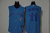 Blue Jays 11 Bo Bichette Blue Nike Cool Base Sleeveless Jersey,baseball caps,new era cap wholesale,wholesale hats